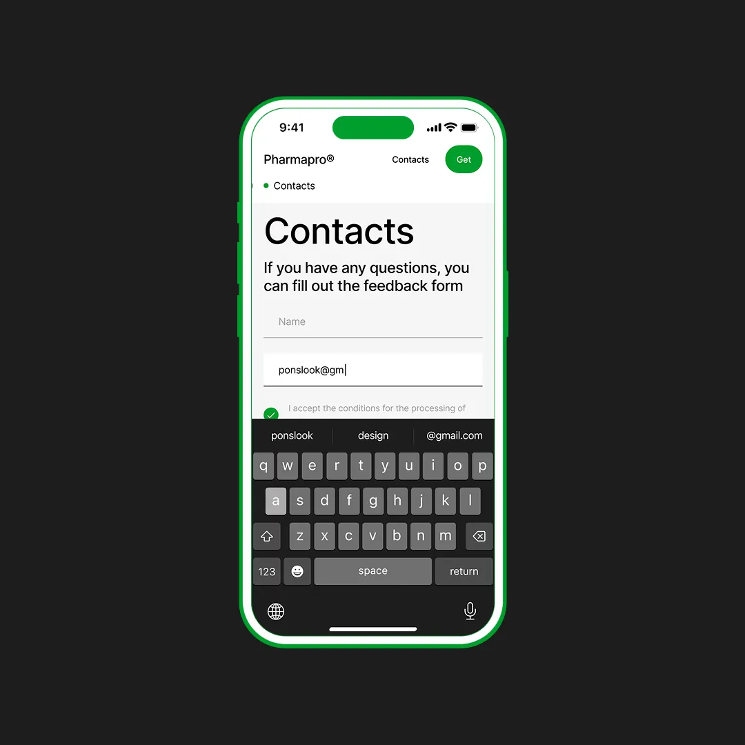 Dark mobile dashboard UI with analytics graph, metrics, and 3D character element