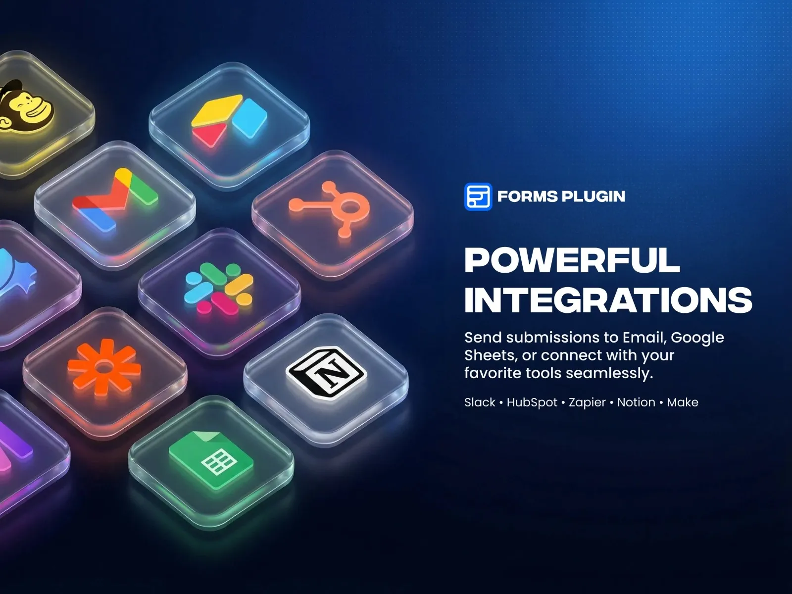 App icons showcasing integration features, with text promoting powerful connections.