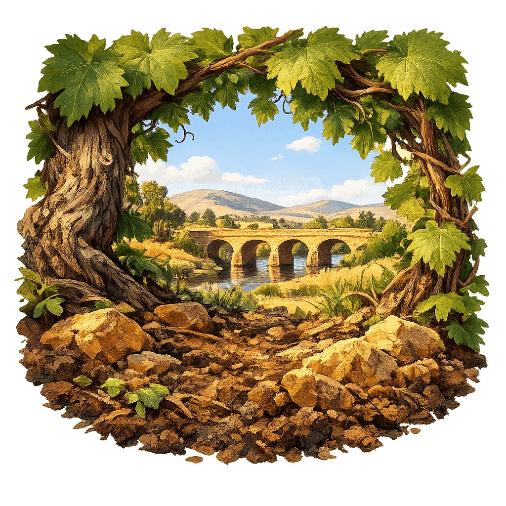 Detailed graphic of the Coal River Valley wine region.