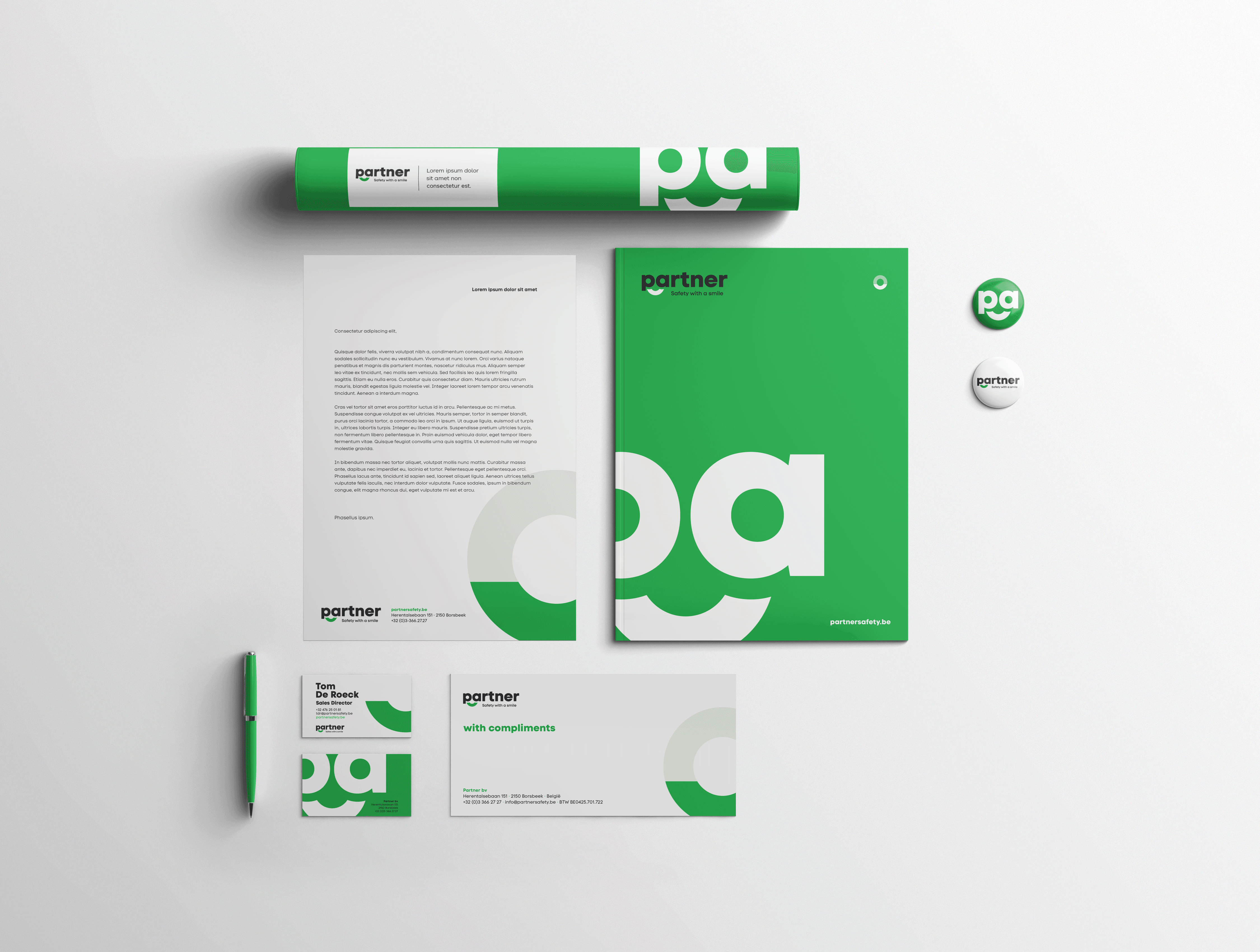 Image of the rebranded Partner Safety stationary