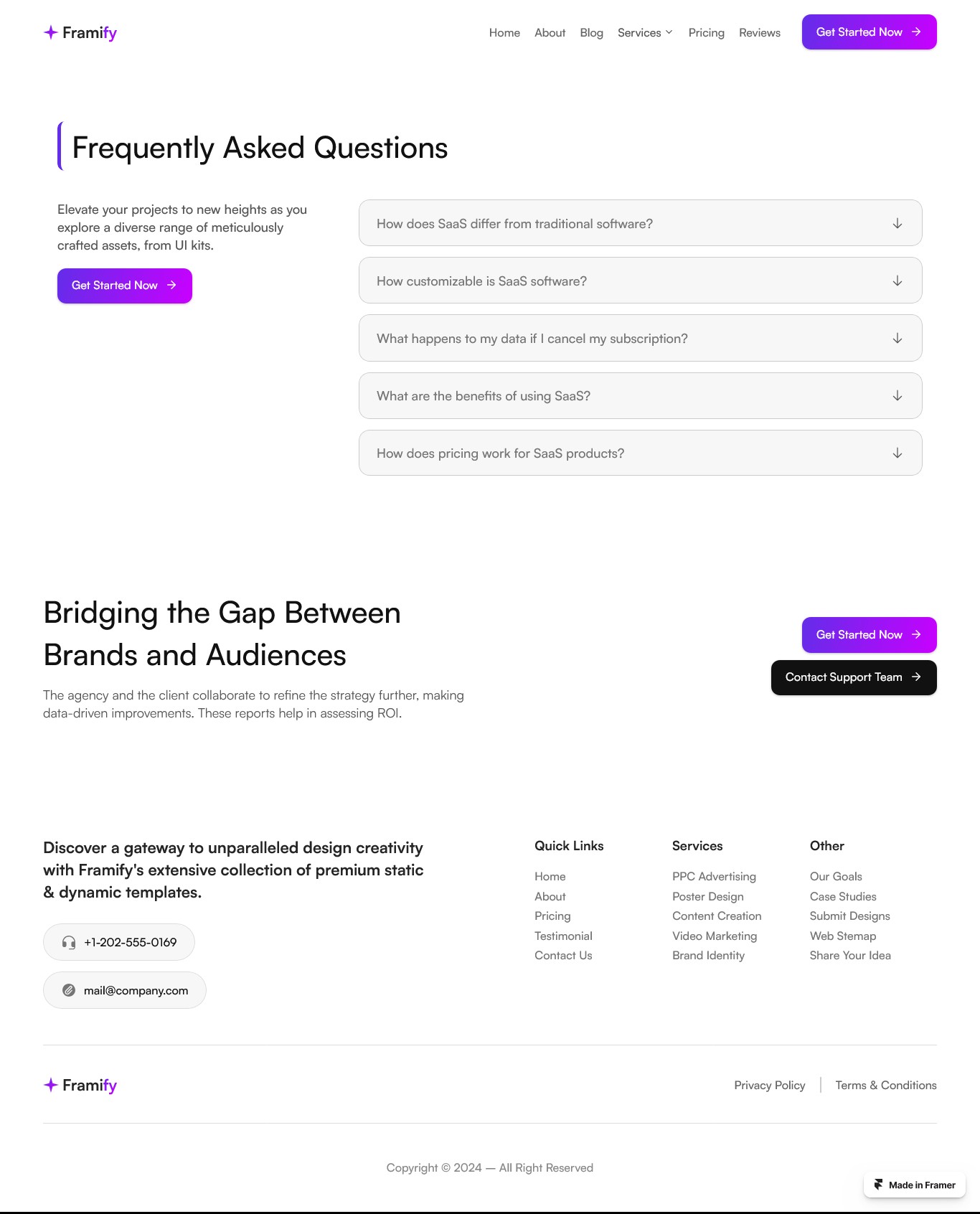 Framer FAQ Page v10