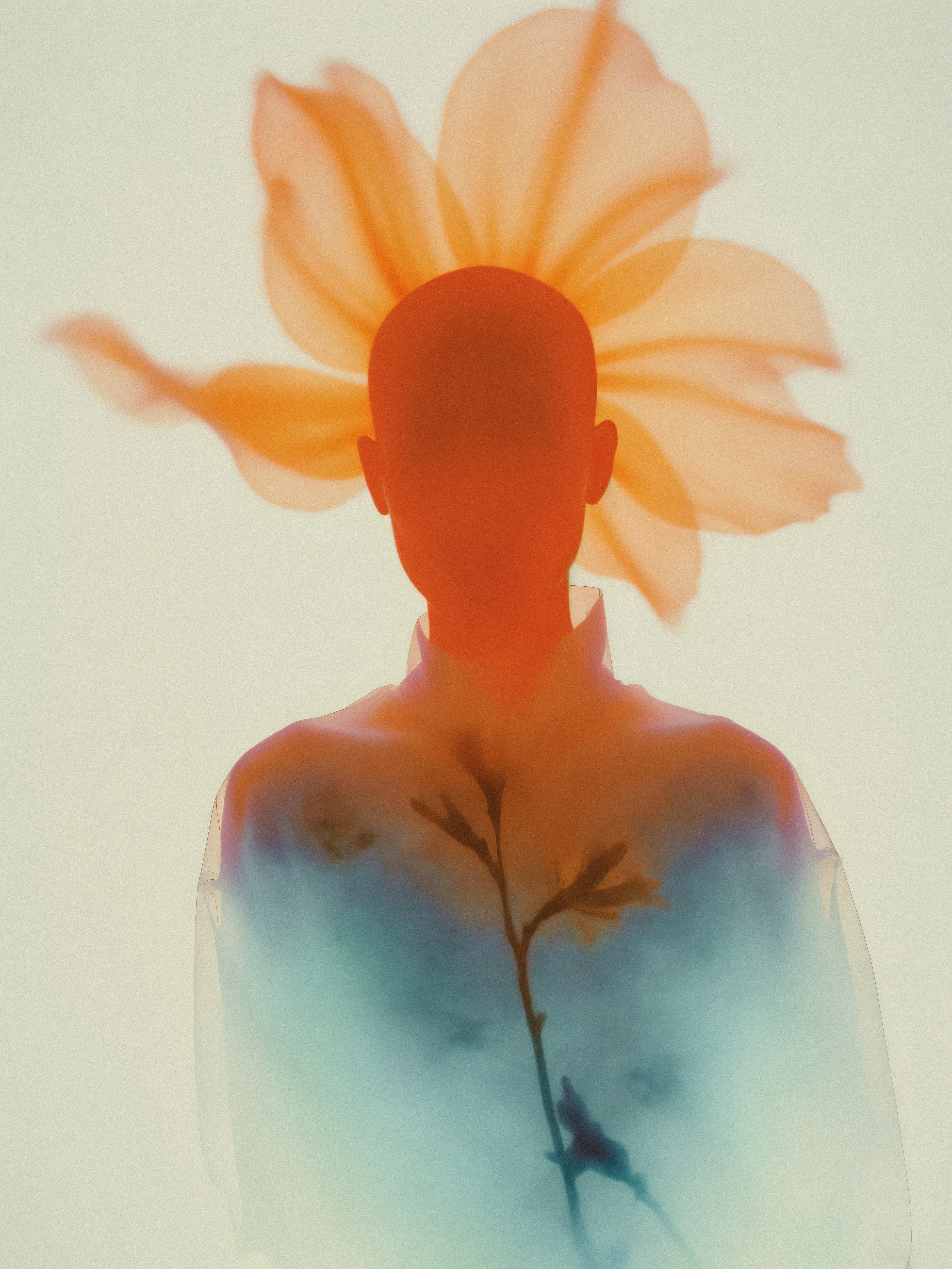 Abstract silhouette with soft colors representing emotional weight, self-awareness, and inner reflection.