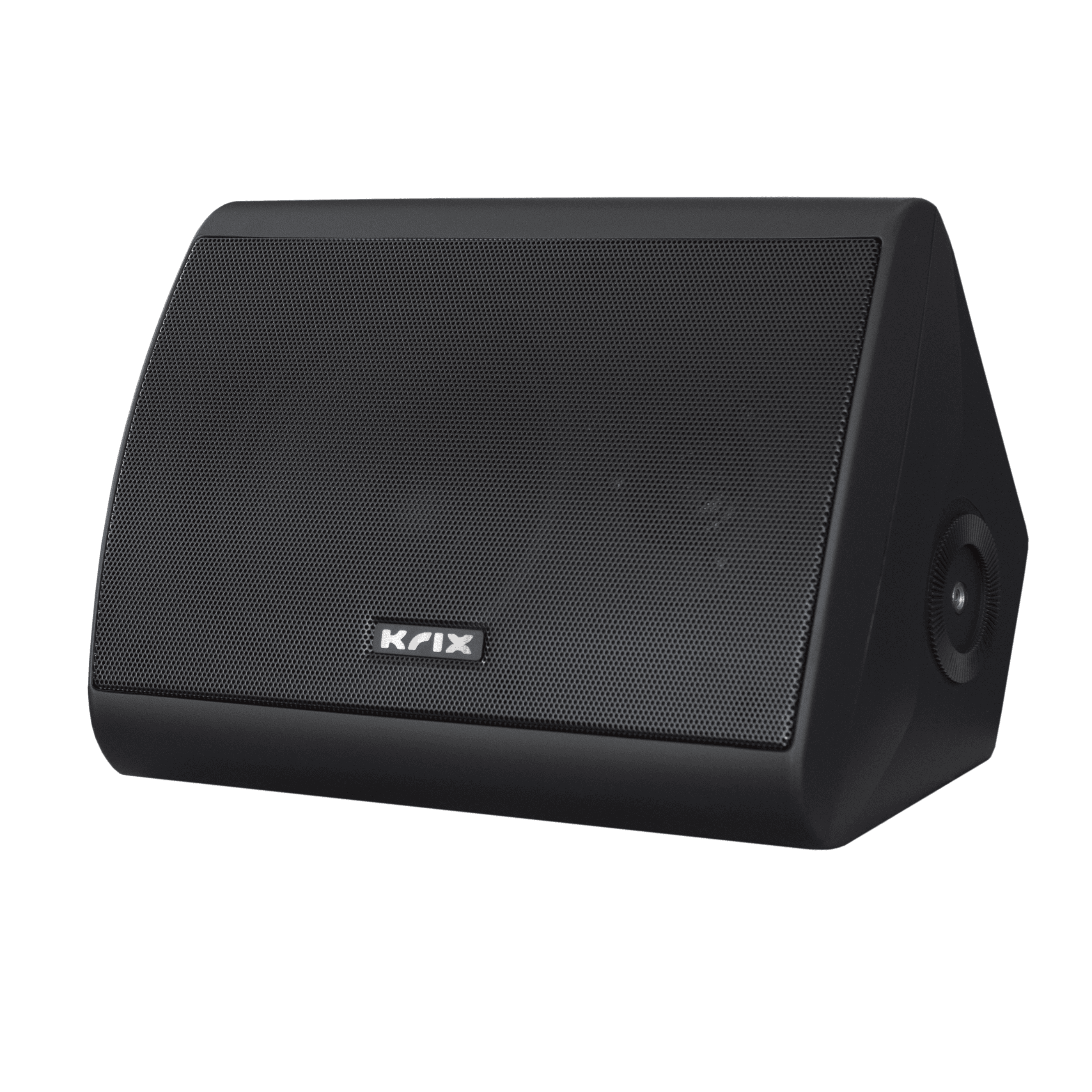 Black speaker with KRIX logo.