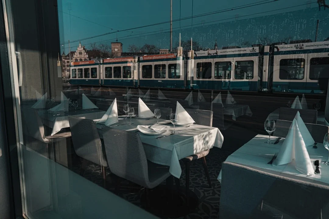 white table cloth on table
