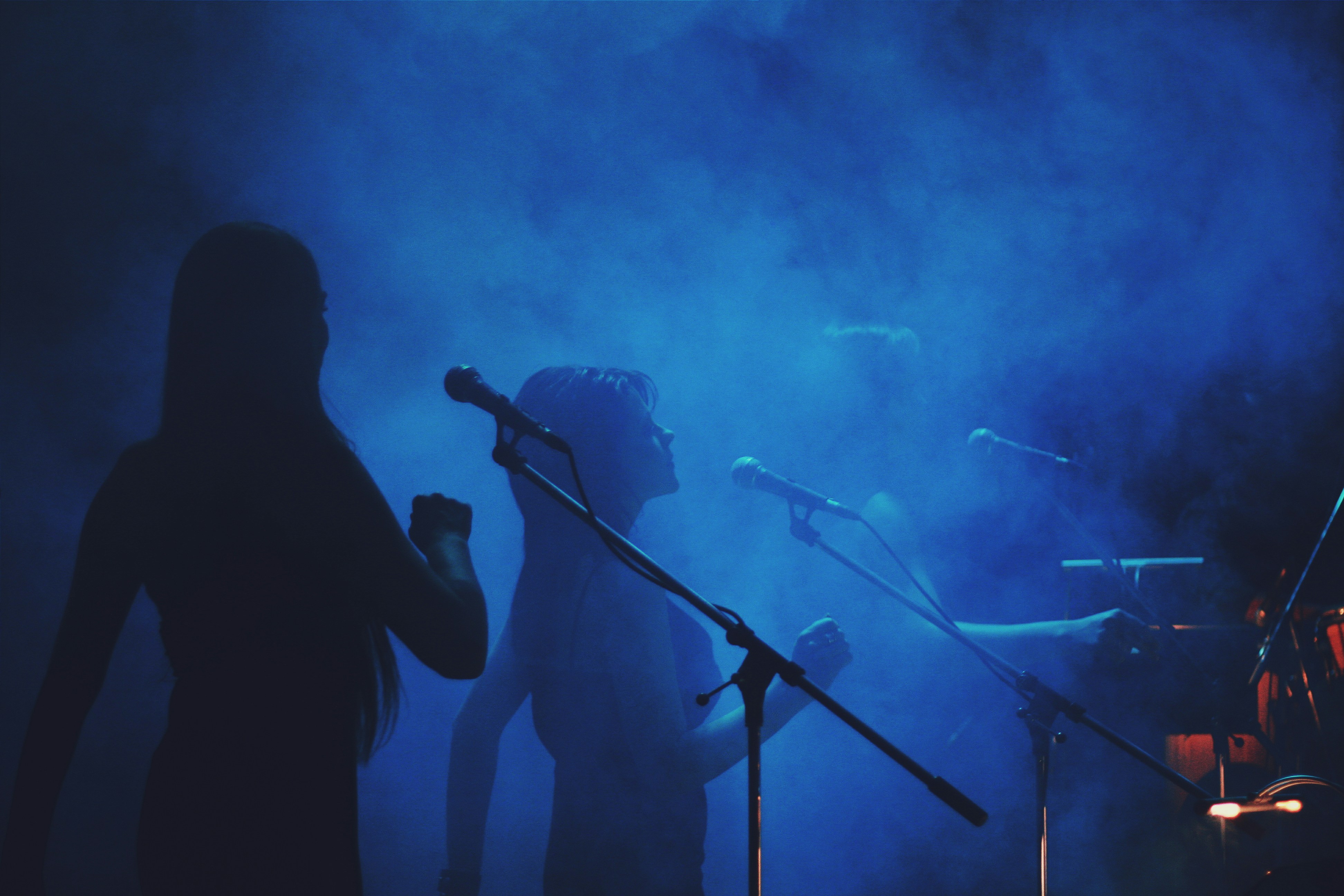 singers on stage performing