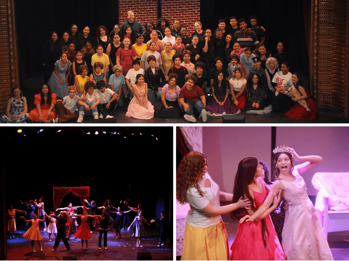 Collage of scenes from Grand Street's West Side Story production.