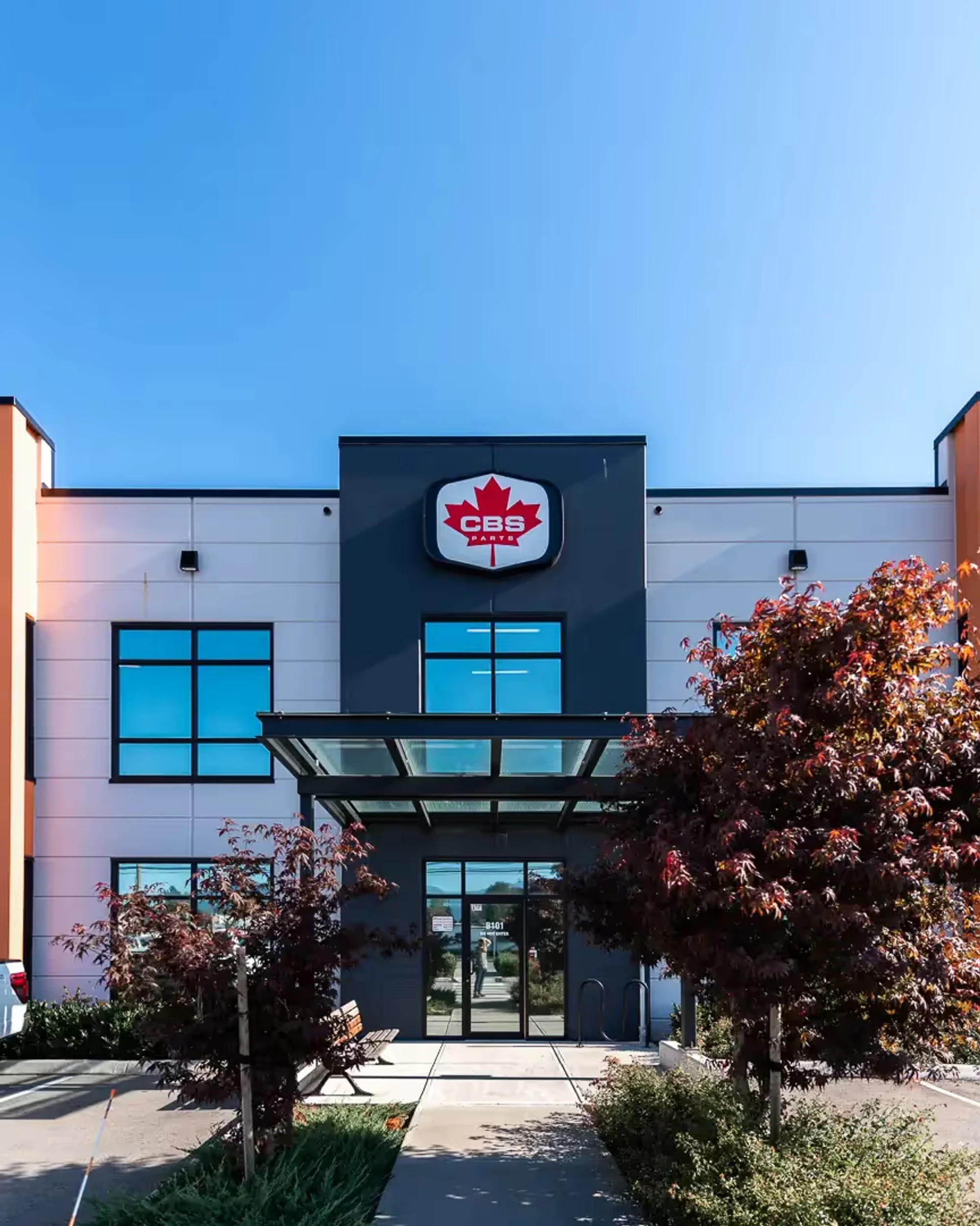 Exterior of the CBS Parts commercial building