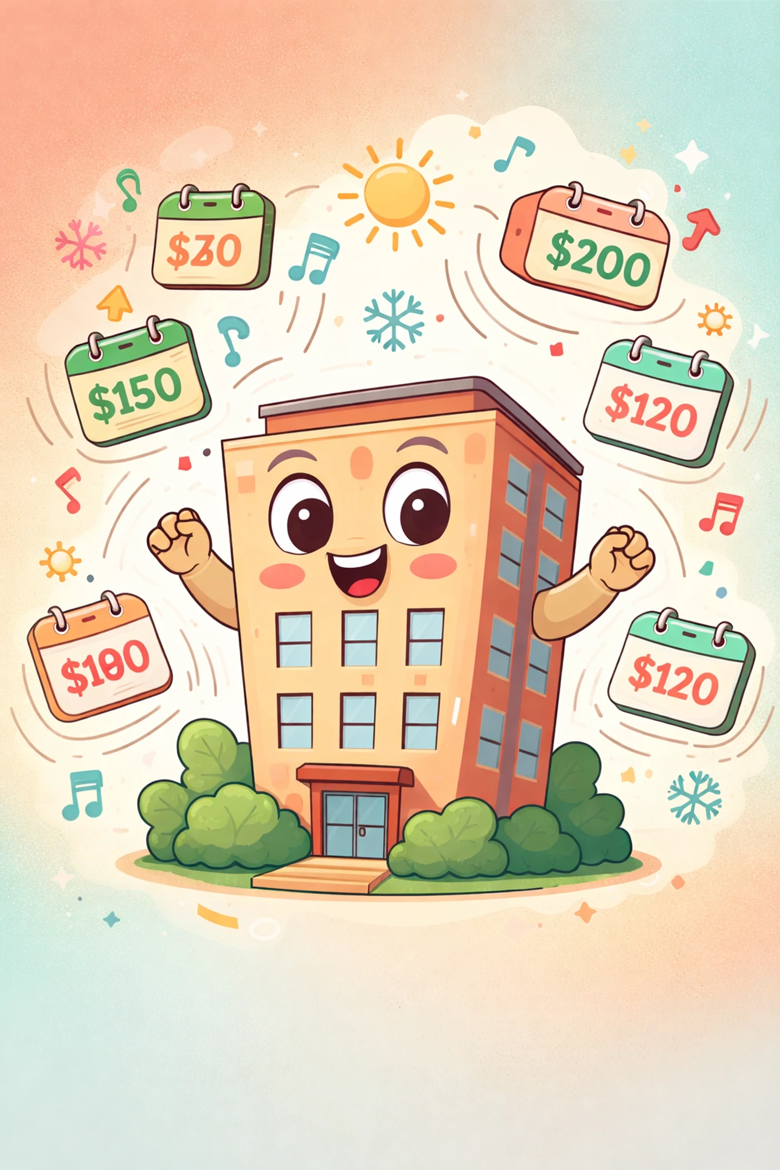 Ilustracija dinamičkog određivanja cijena apartmana prema potražnji na tržištu