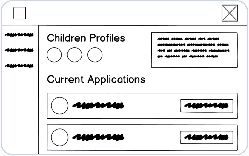 Low fidelity wireframe - Screen 1