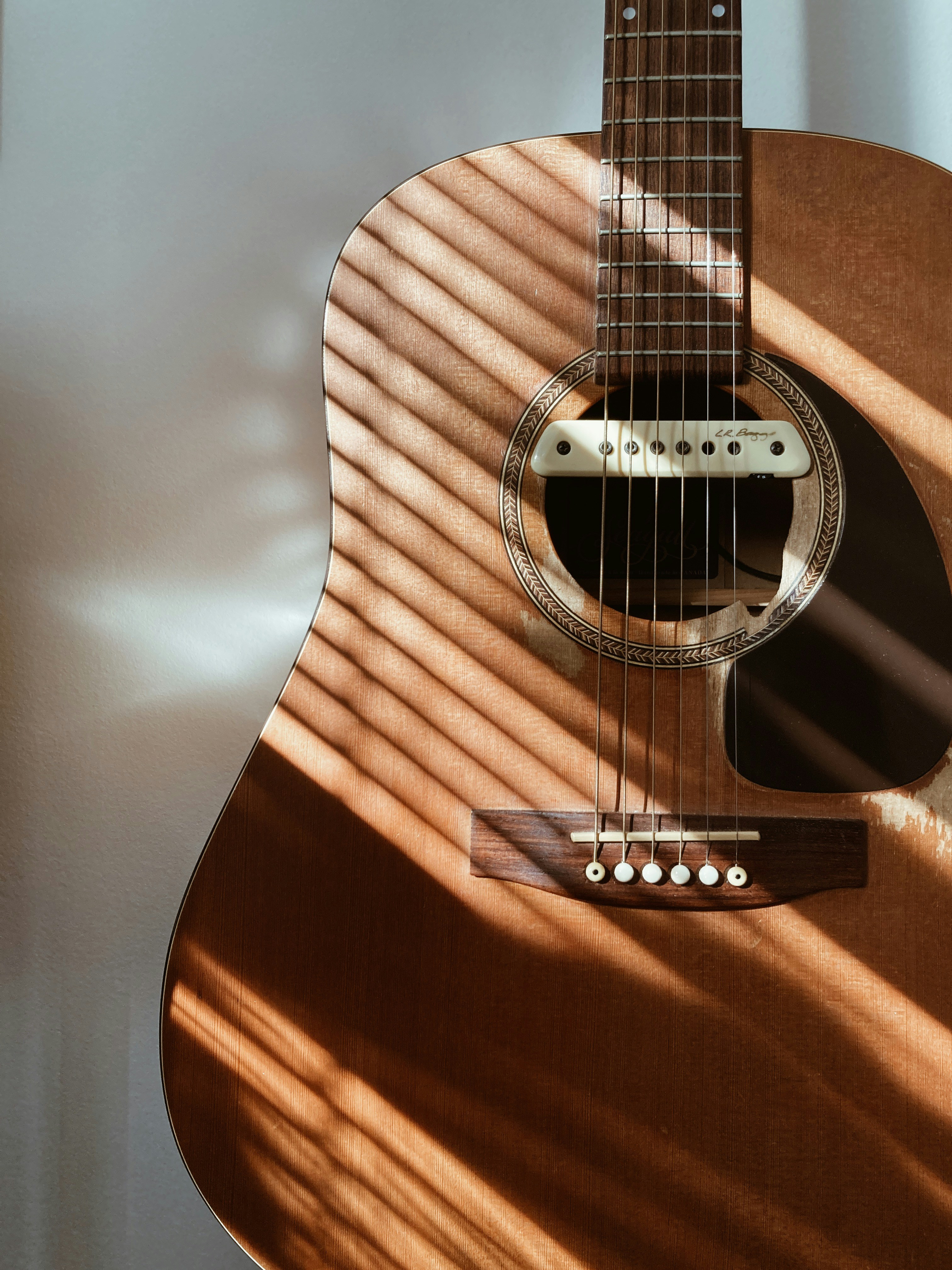 guitar in sunlight