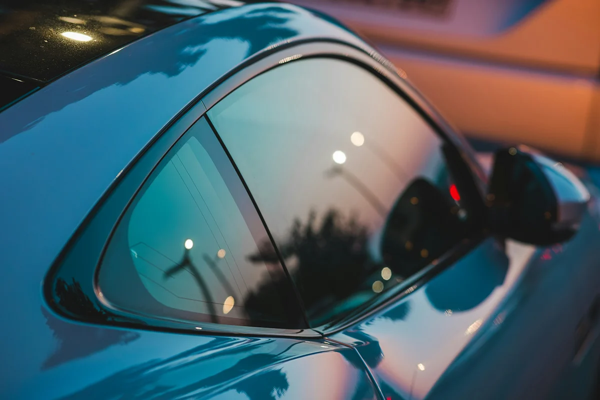 HyperAuto Care Window Tint service in a professional auto care workshop