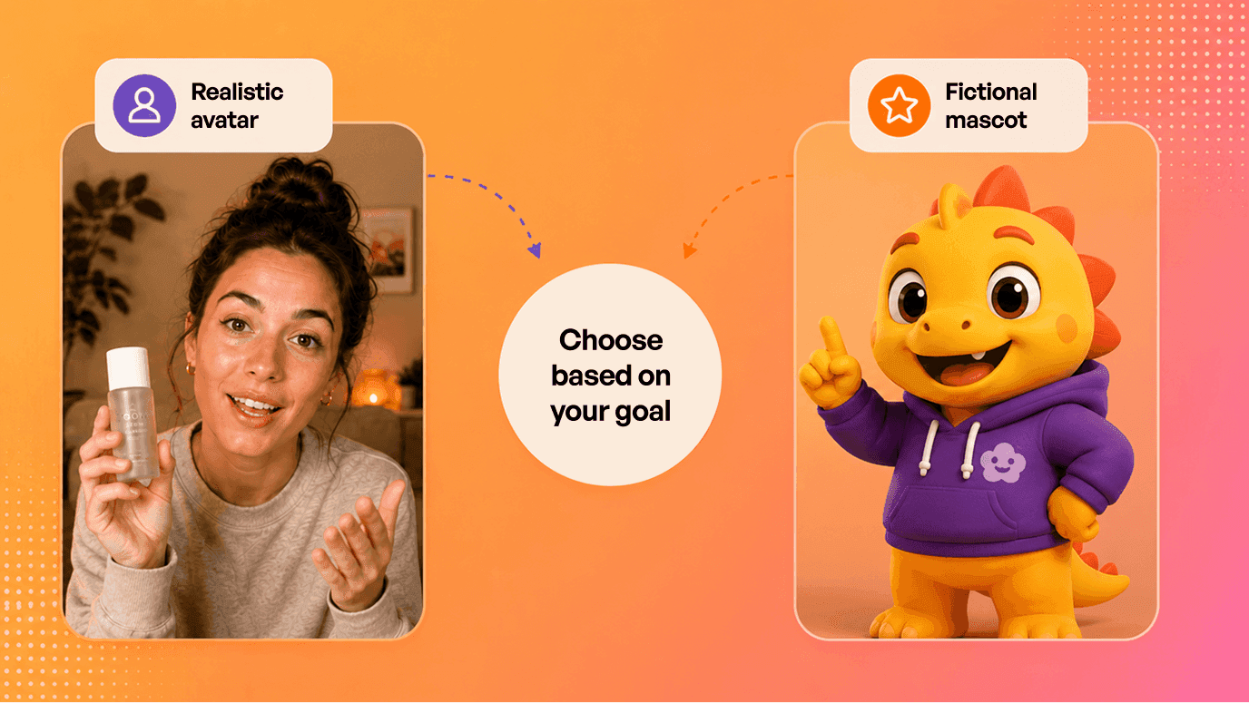Fictional mascot vs Realistic avatar
