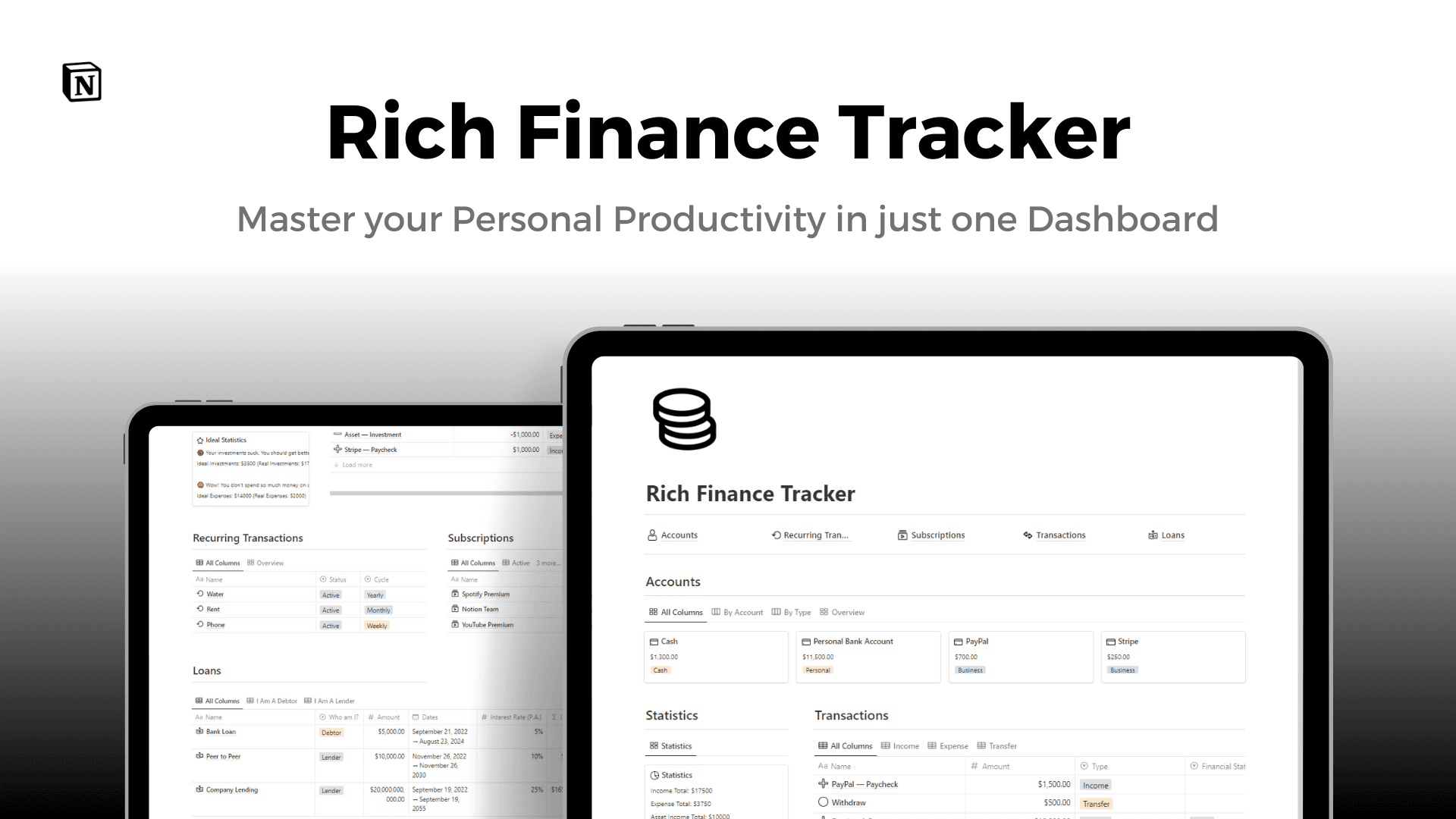 10 Best Notion Finance Tracker Templates