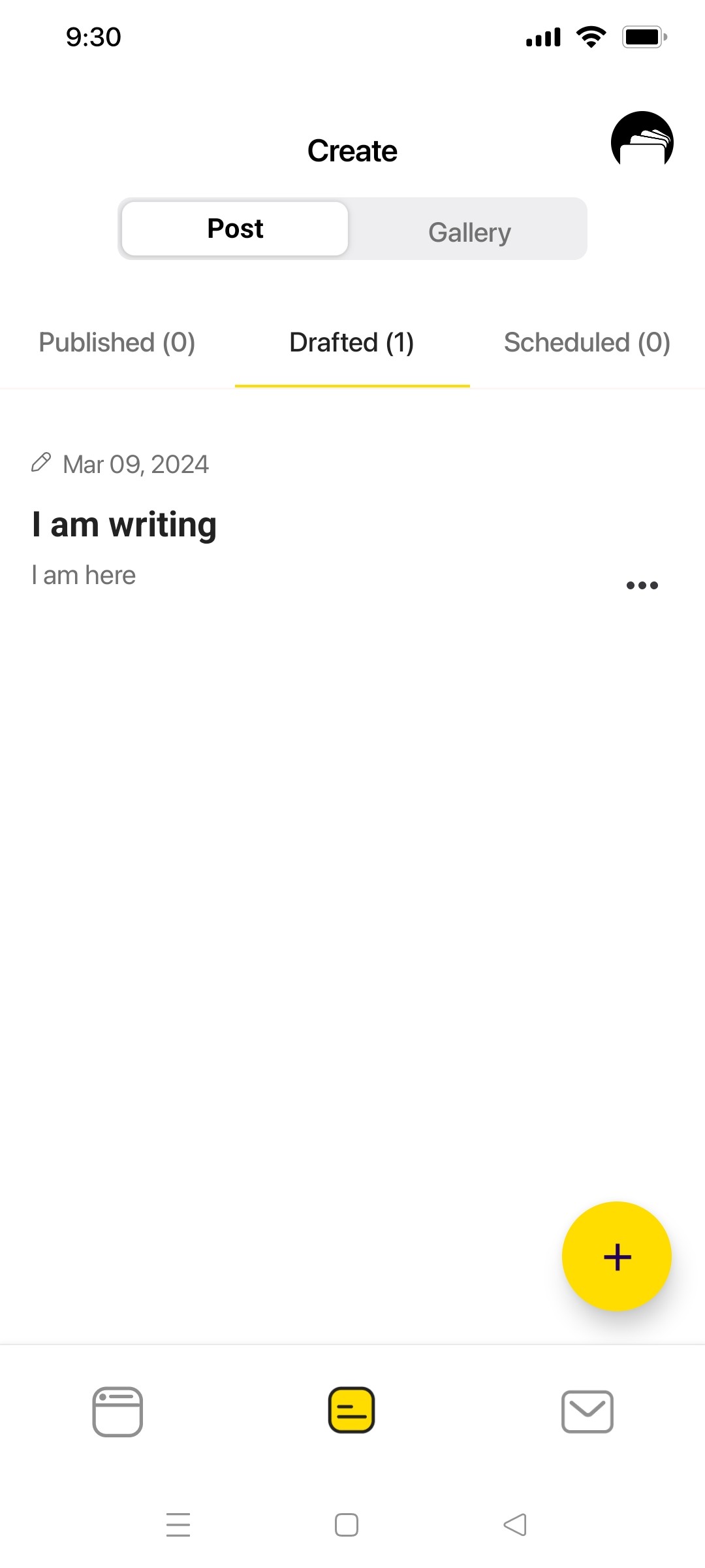 buy me a coffe Drafted post screen