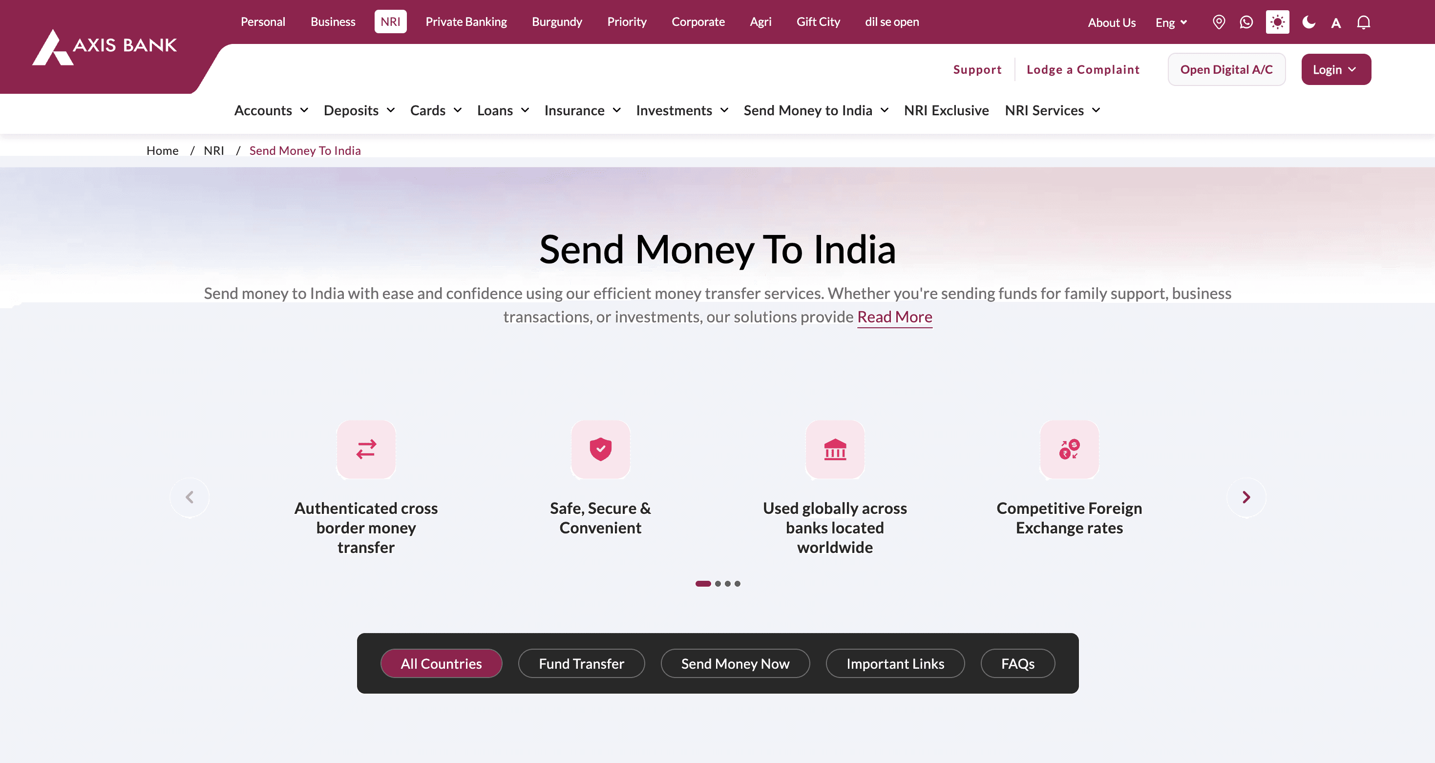 Axis Bank for Accepting International Payment