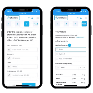 Phones with on the screen 123feed steps