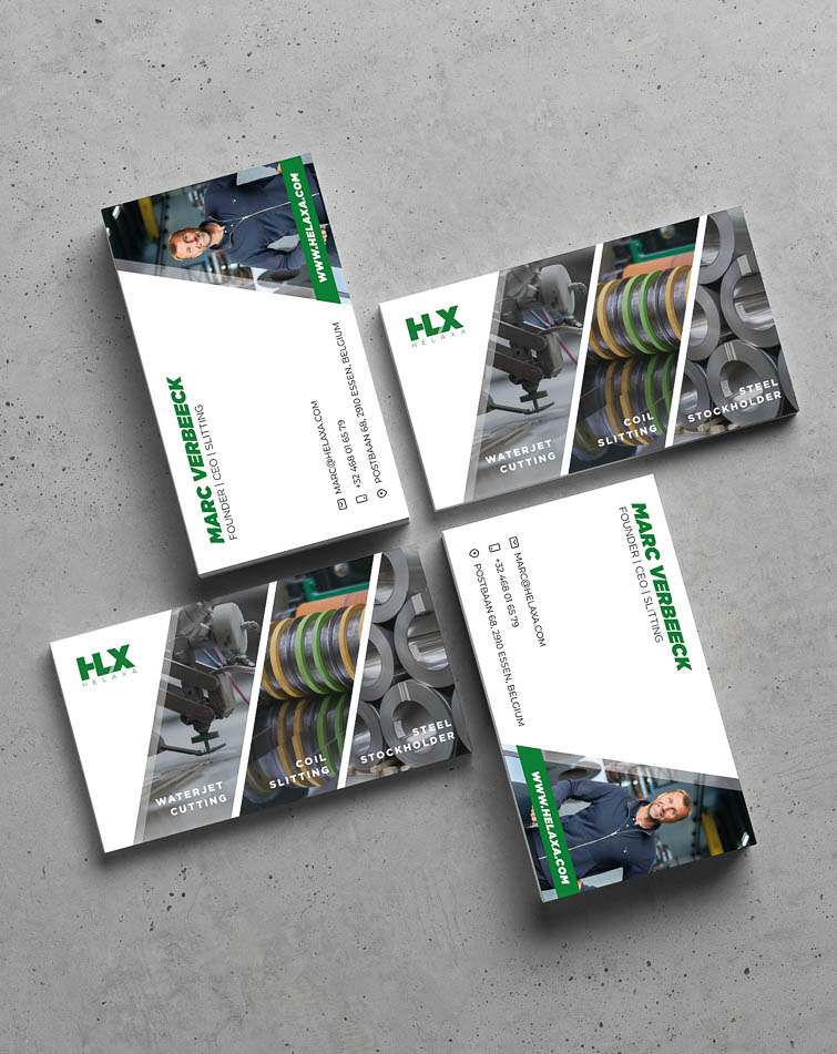 Naamkaartjes HLX | Helaxa (Staalbedrijf))