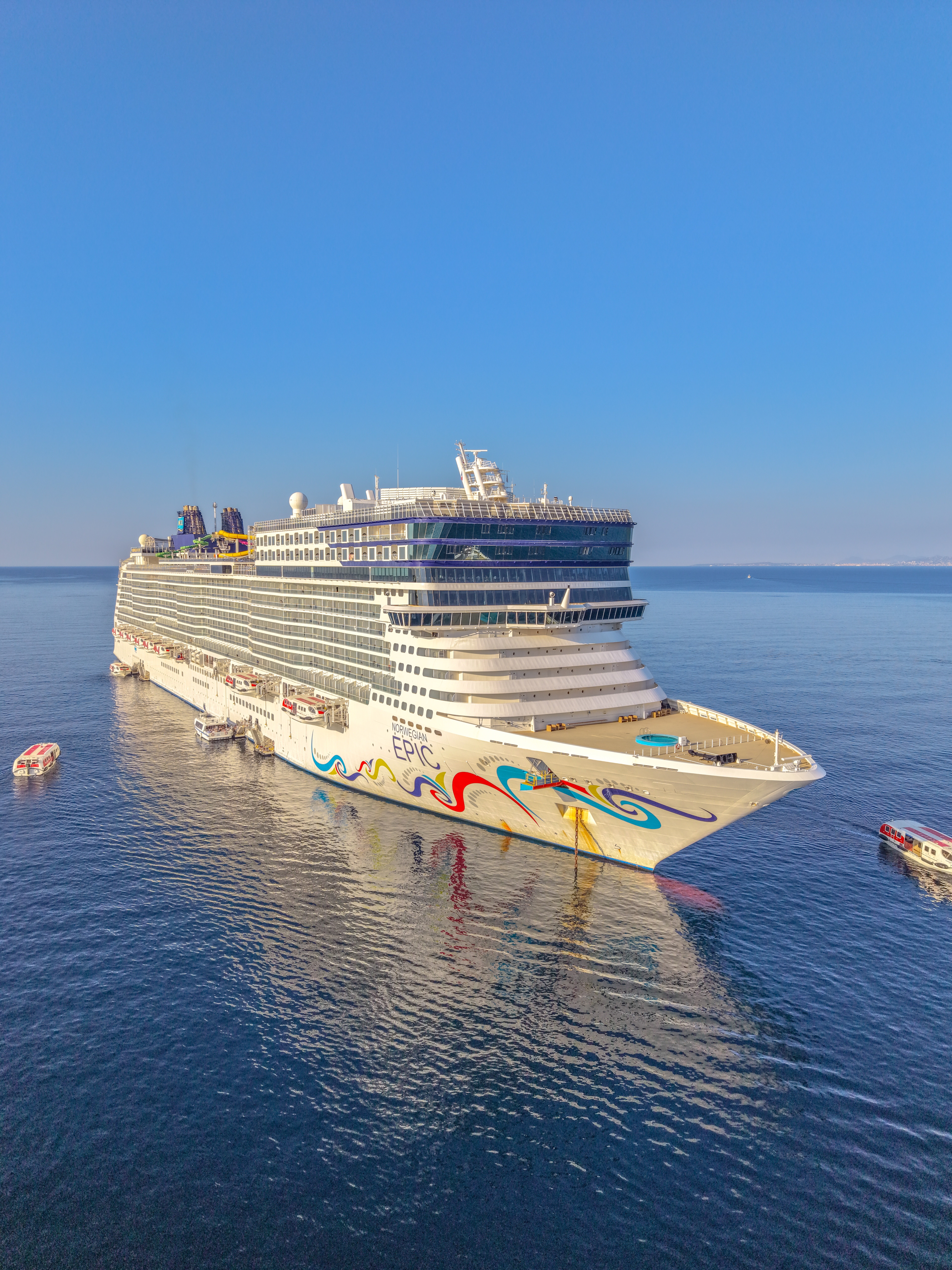 Cruise ship on open water