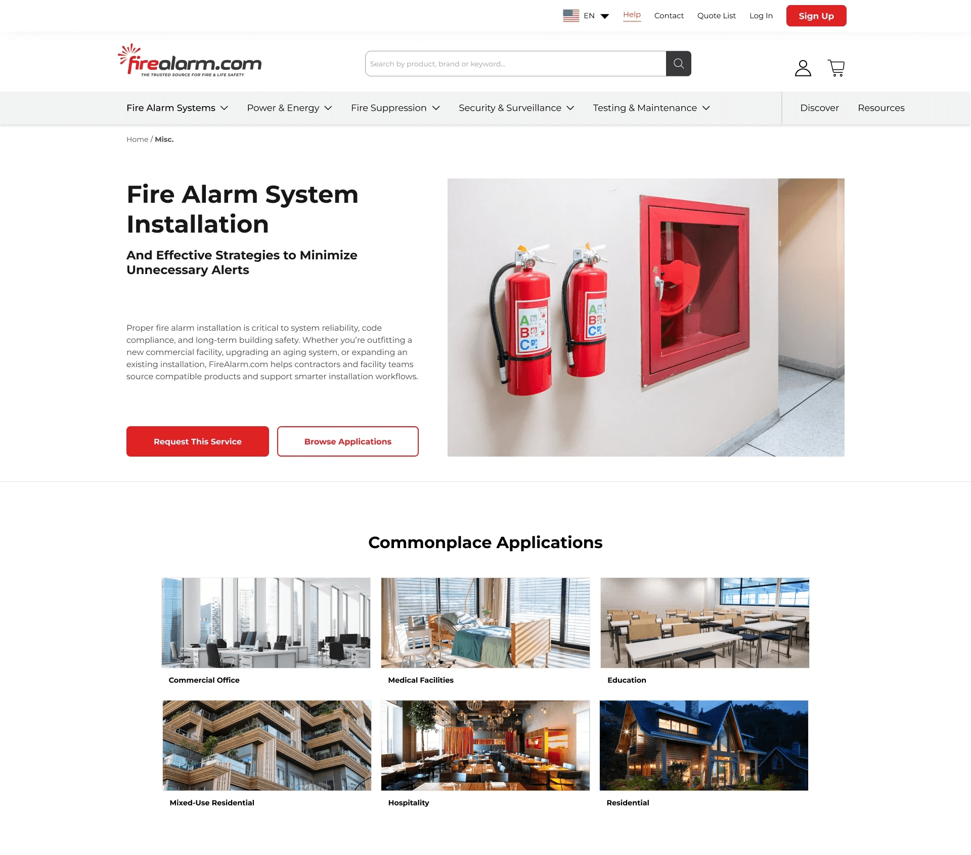 Screenshot from the FireAlarm.com website design process, step 4