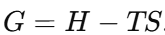 Gibbs free energy equation