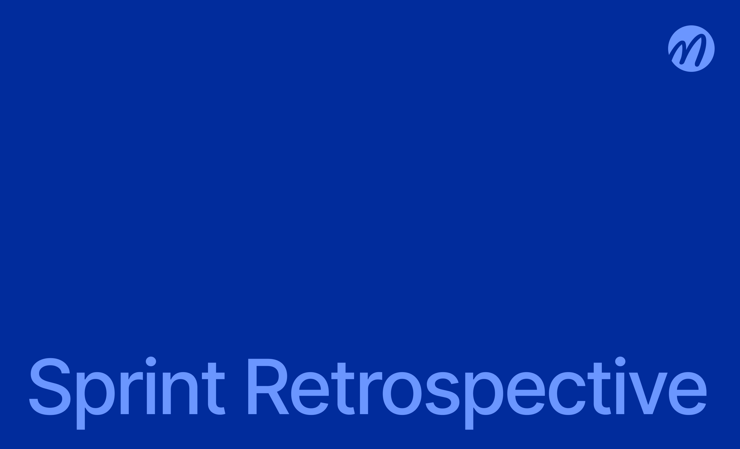 Sprint Retrospective