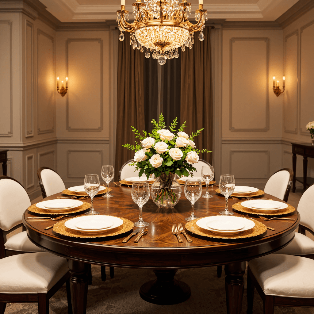 product photography of dining table setup