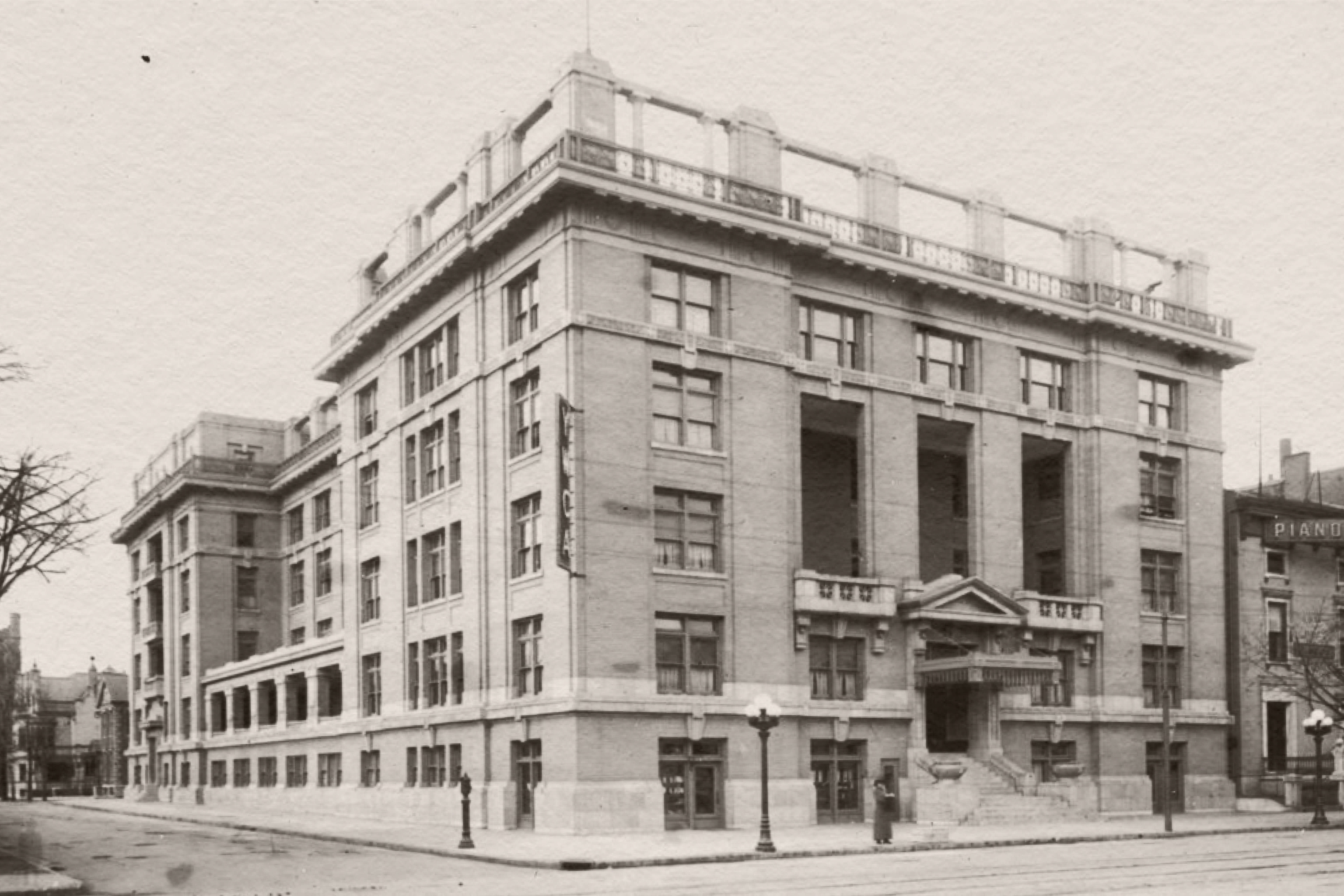 Historical building of the YWCA in the 1800s