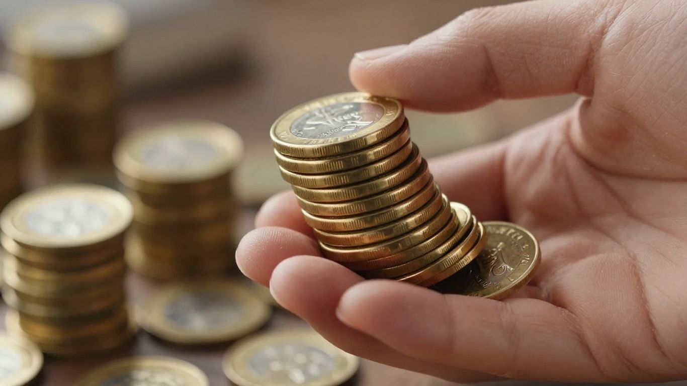 Golden coins symbolizing private equity fund returns.