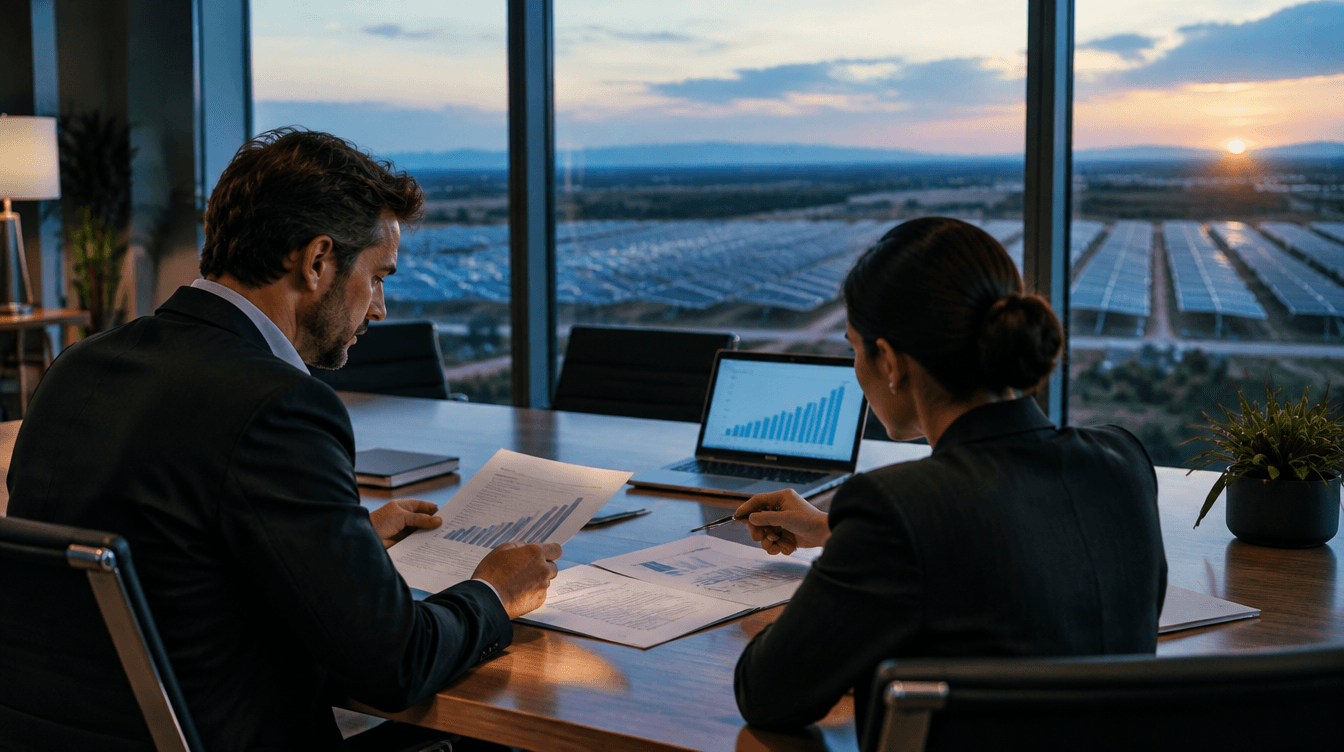 finance team reviewing transferable tax credit pricing