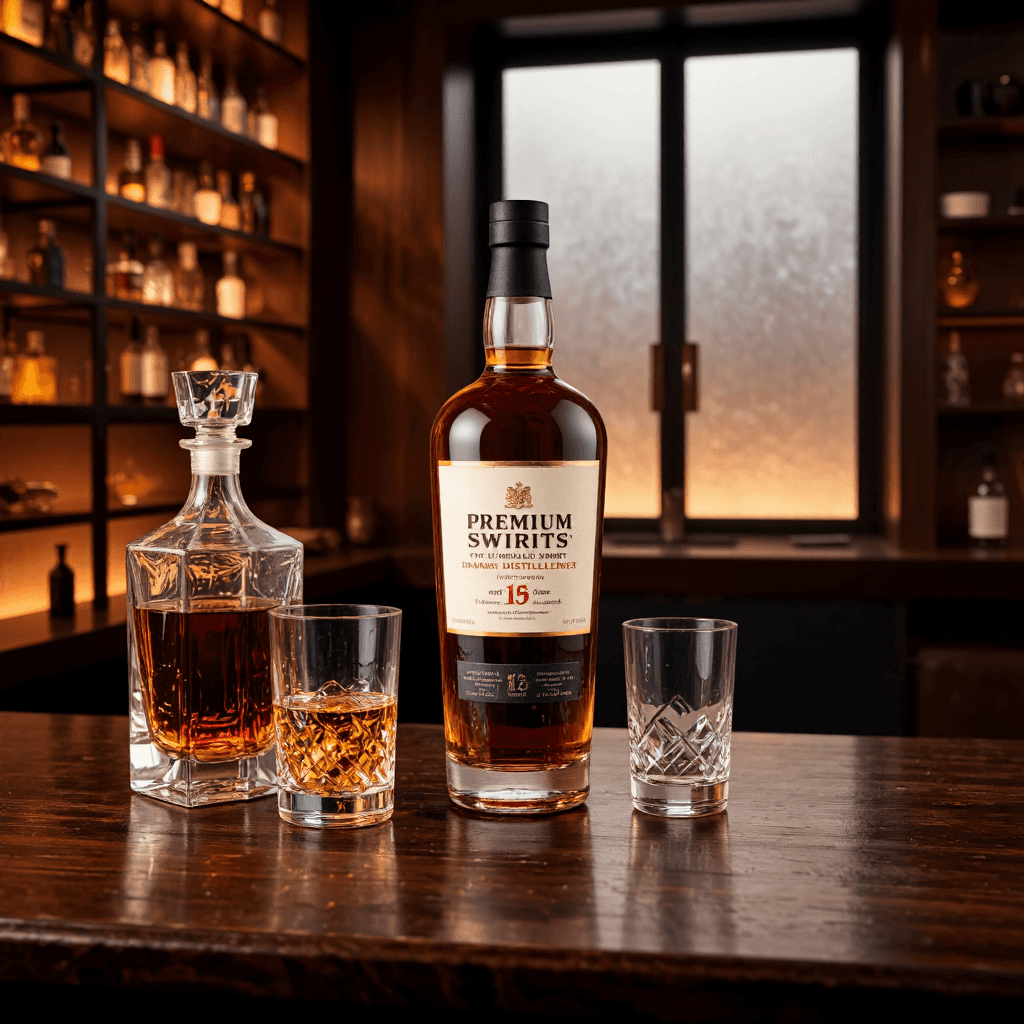 product photography of Premium distilled spirit