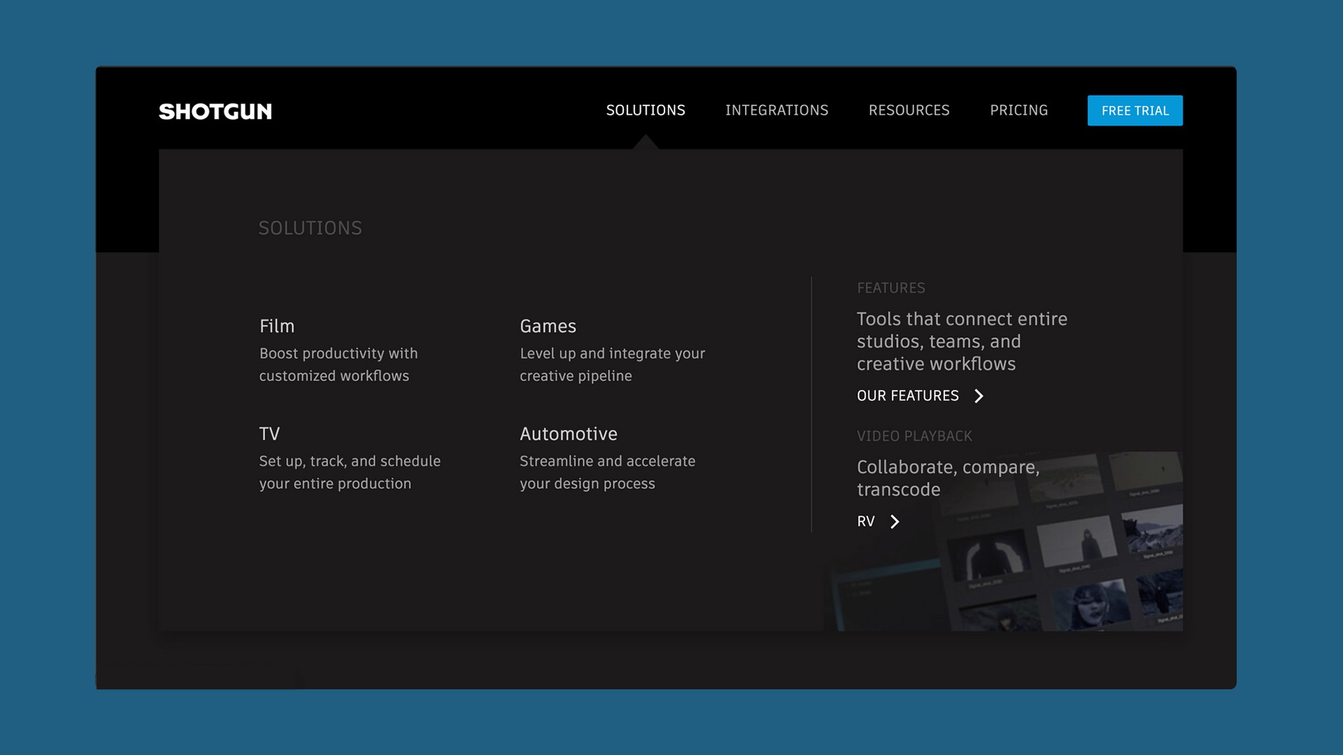 Navigation- Shotgun Software