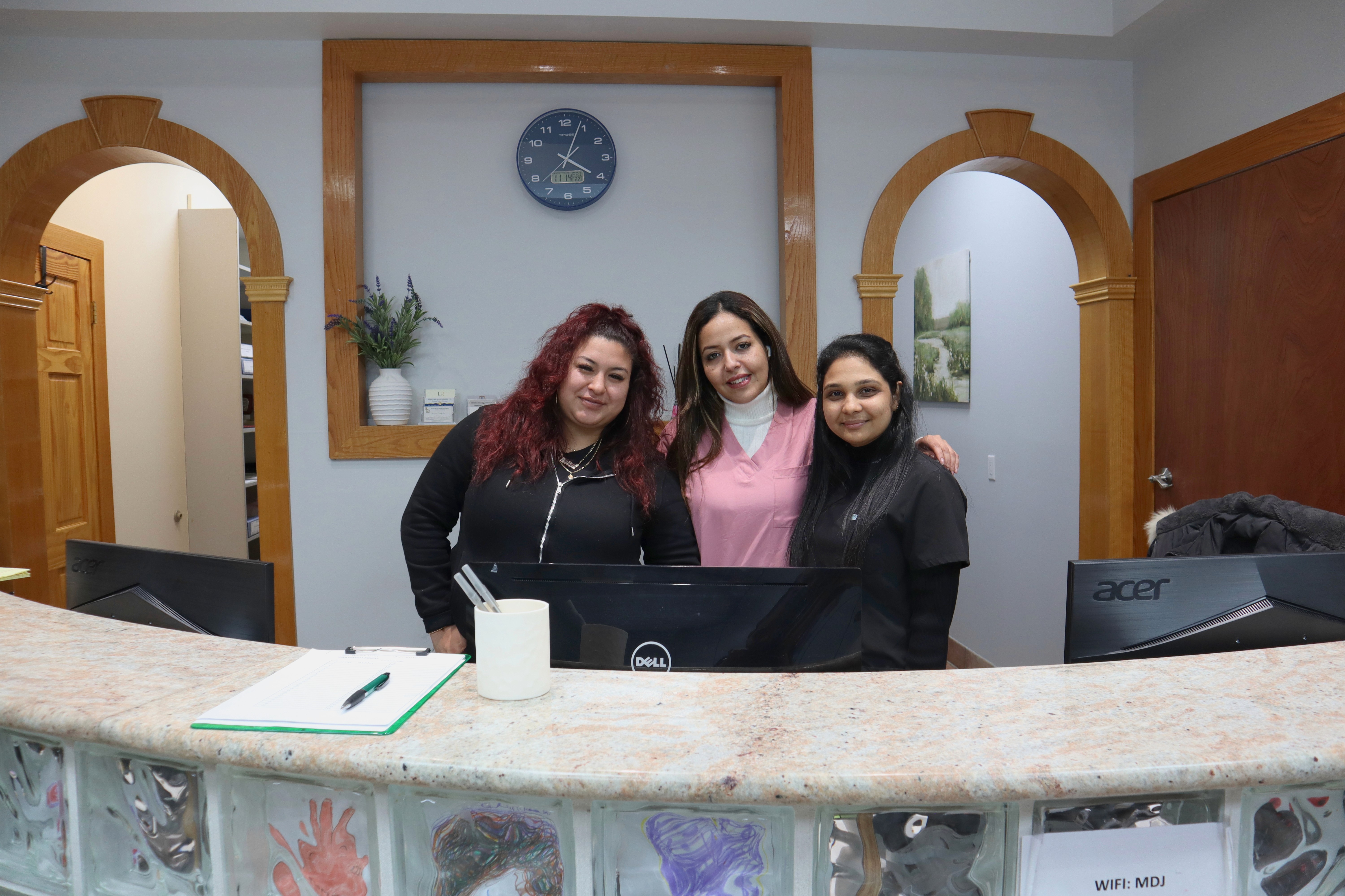 successful team smiling