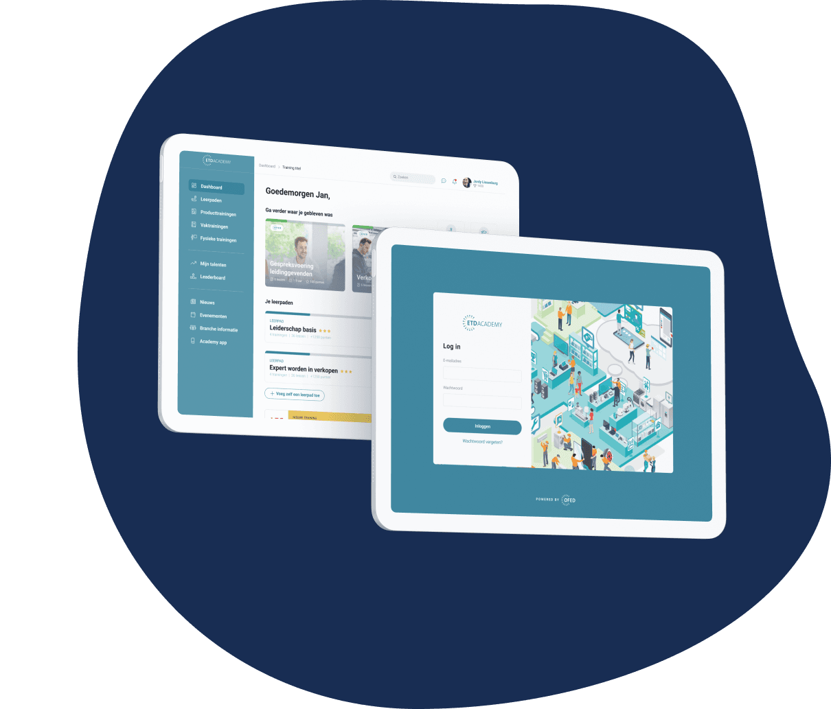 Tablets met e-learning platform OFED