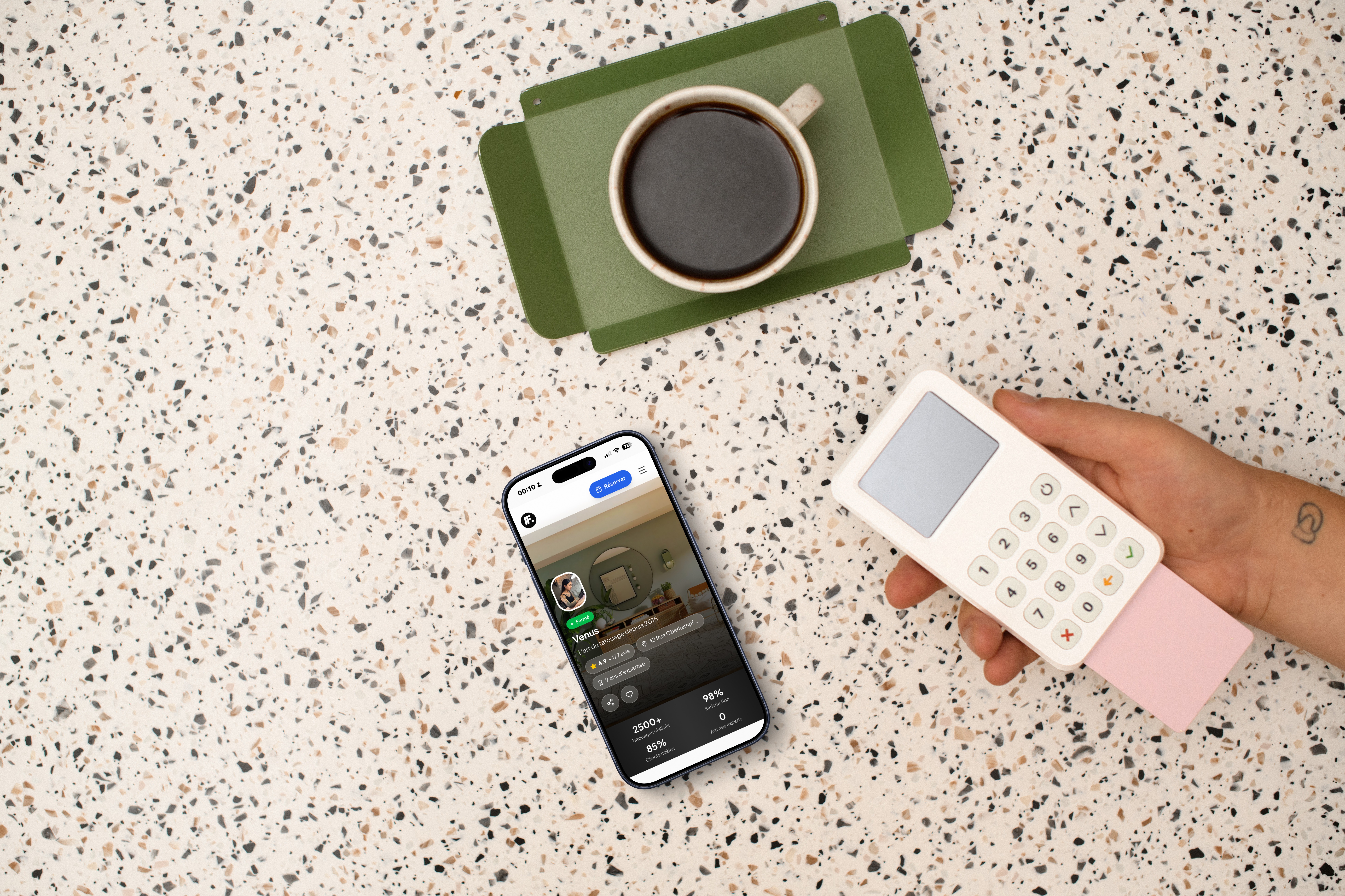 Athlete winning a race