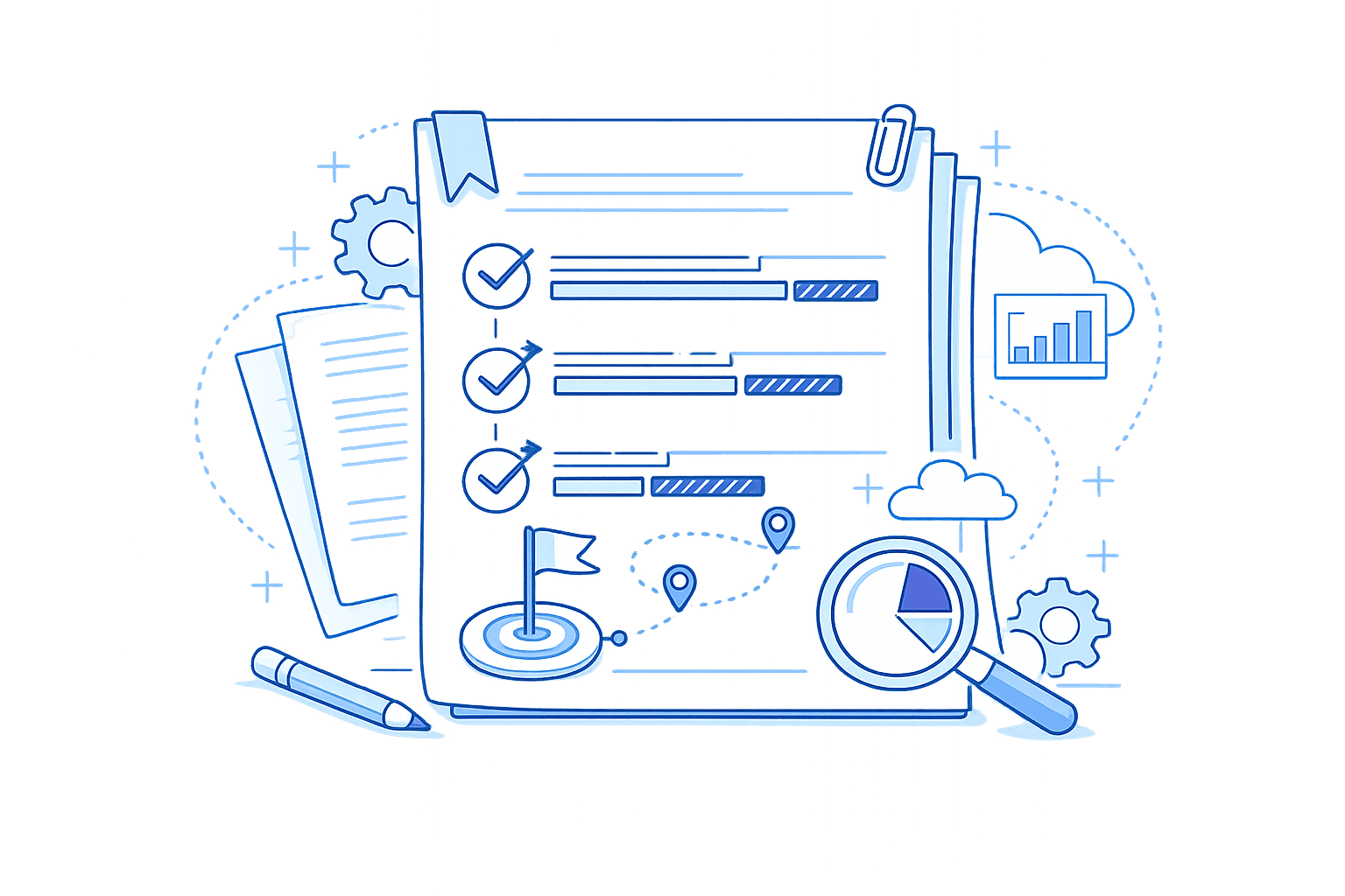 Illustratie van Advies & aanbevelingen