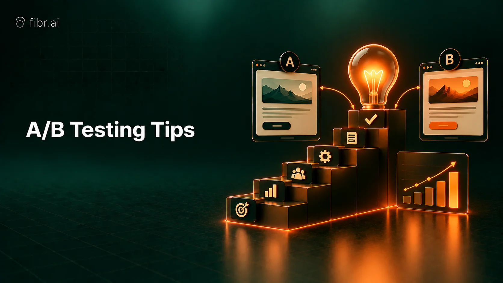 A/B testing tips with website variants and optimization insights.