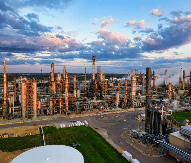 Image représentant le secteur pétrole et gaz pour vanne industrielle