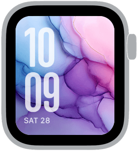 ethereal dye Apple Watch face preview 5 featuring abstract, gradient, easter, and spring.