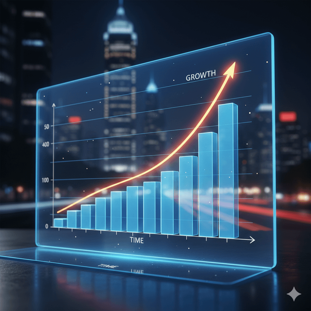 A real person at a desk looking at a laptop with a clean automation monitoring interface.