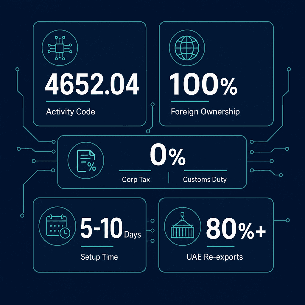 Infographic: Printed Circuits Wholesale Trading License in Dubai