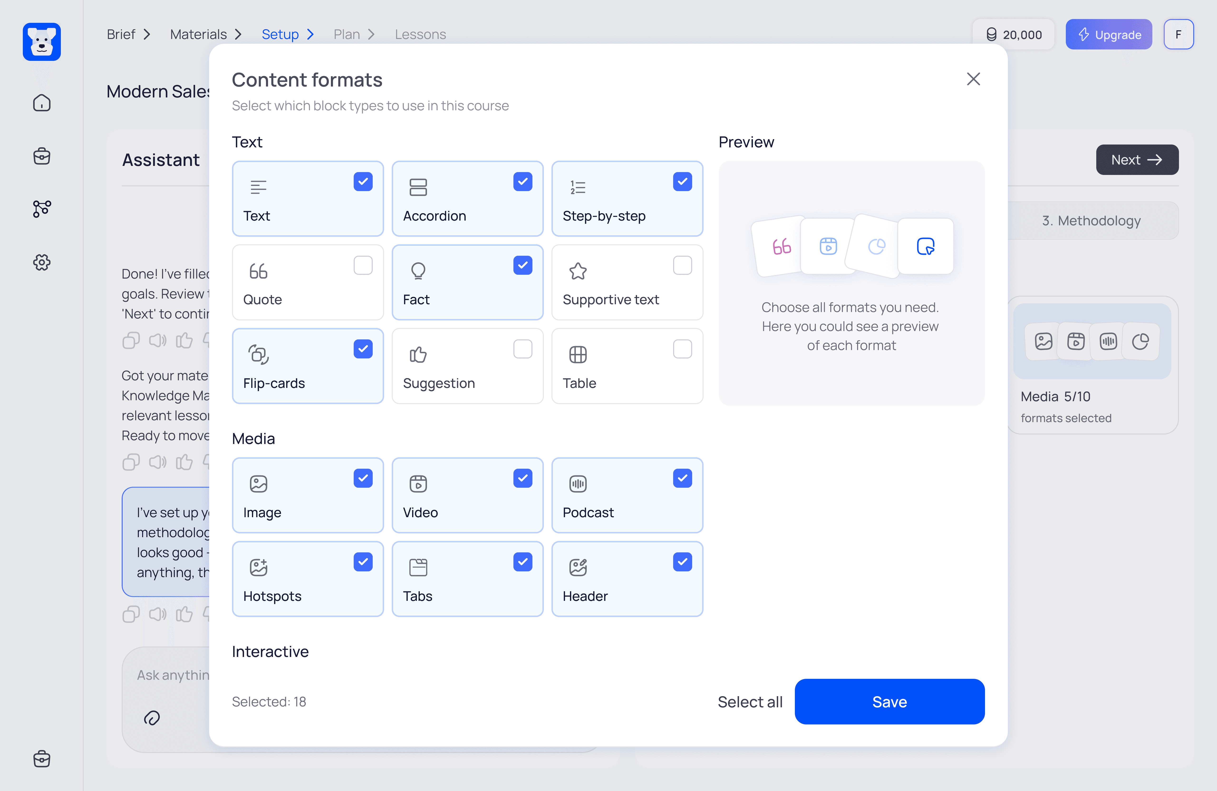Foxtery's interactive learning formats