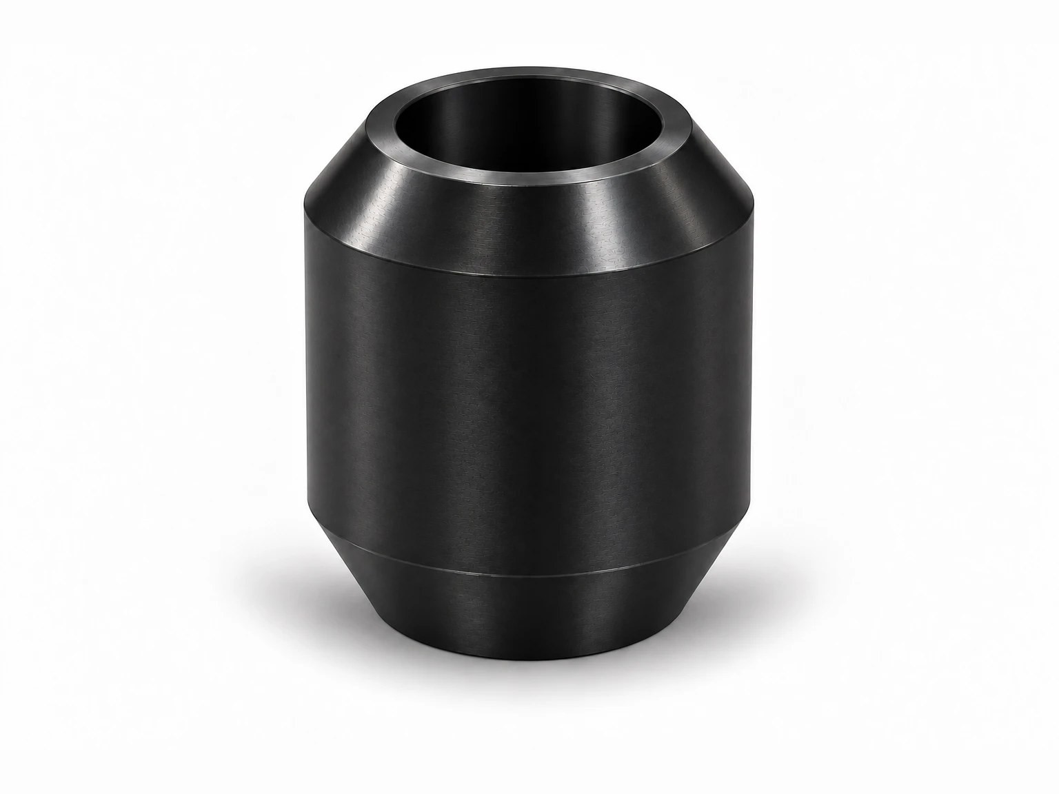 Black cylindrical packing element with tapered ends