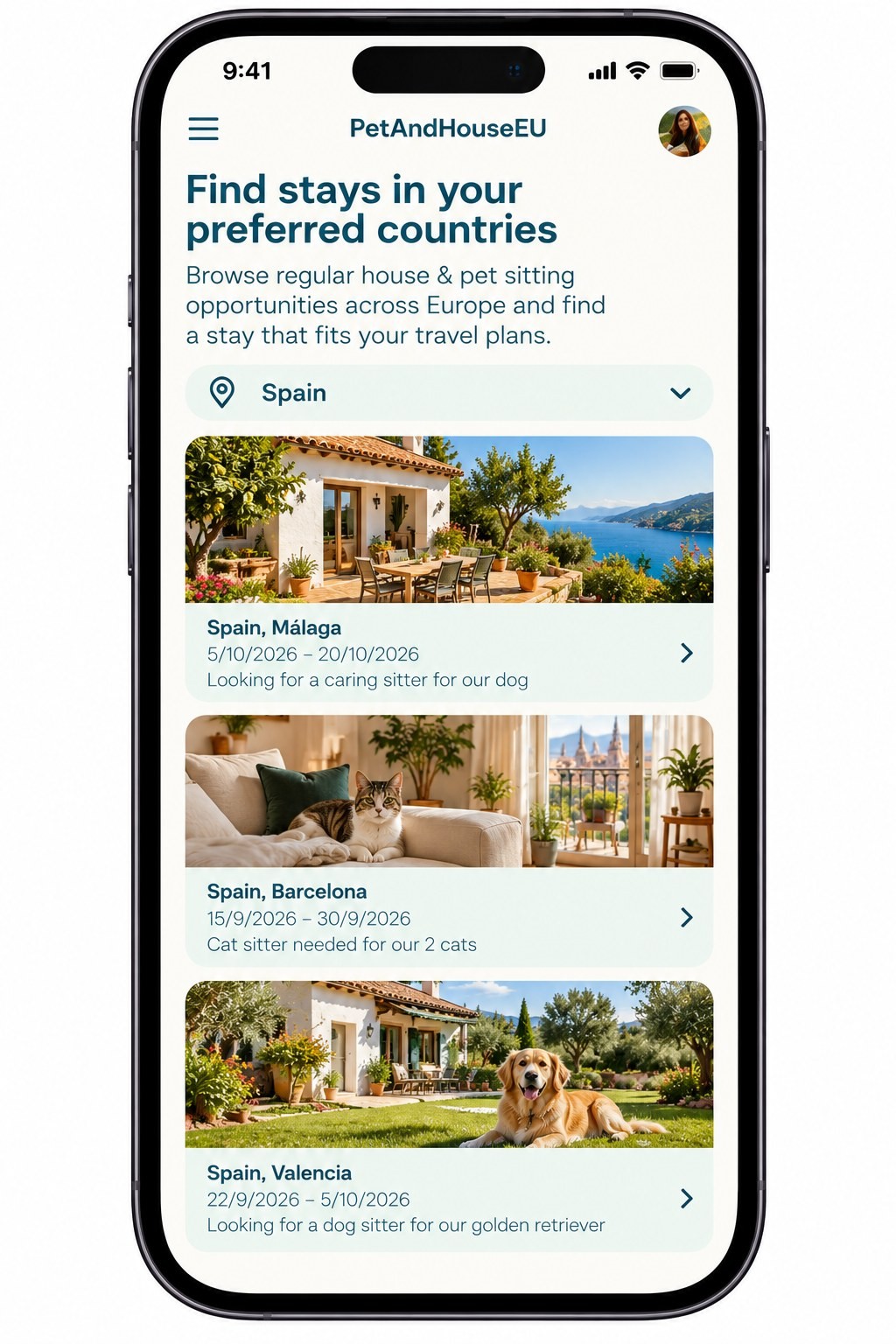 PetAndHouseEU app – urgent, last-minute house & pet sitting stays