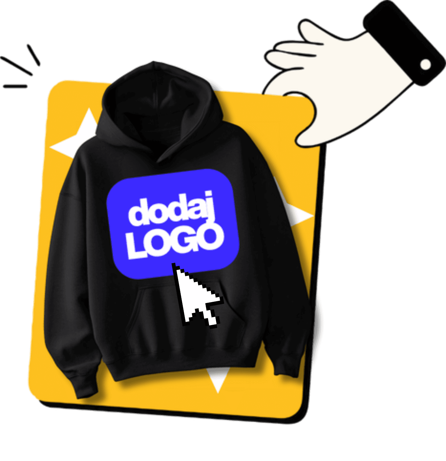 bluza z przyciskiem dodaj logo
