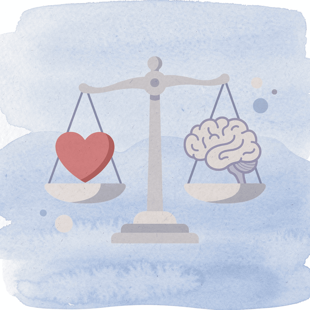 Balance scale comparing trading skill versus discipline