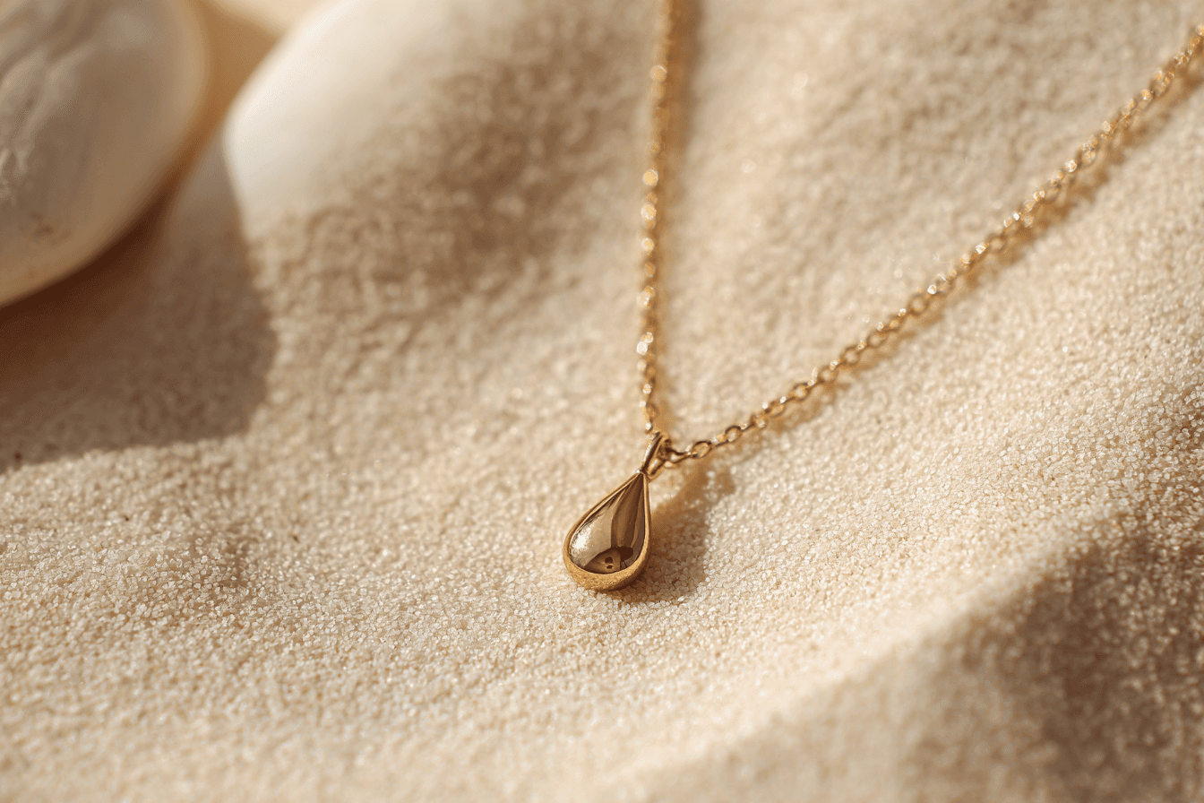 Fil Pendant in 18k yellow gold — Reflet necklace
