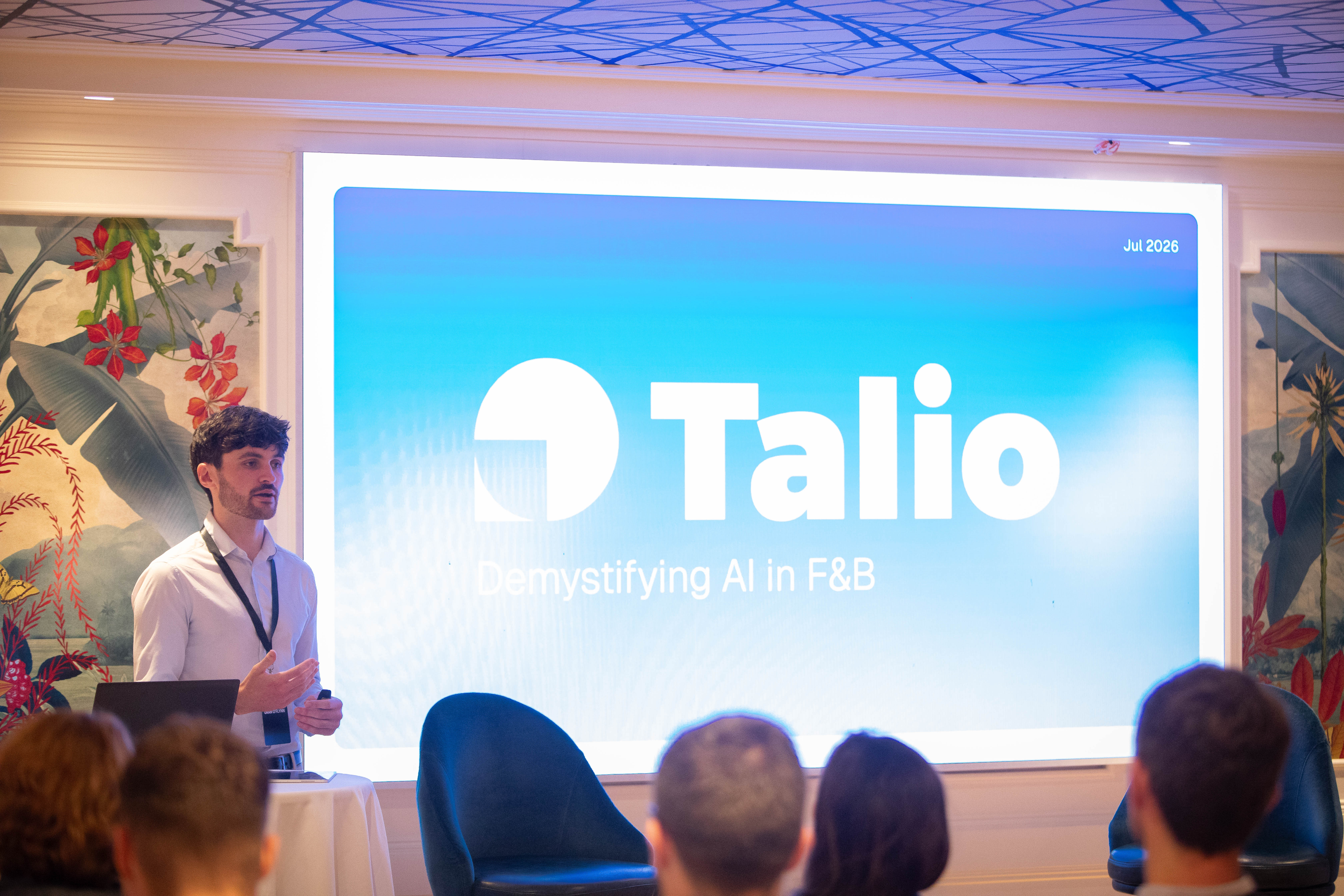 Guests networking at the first Talio event