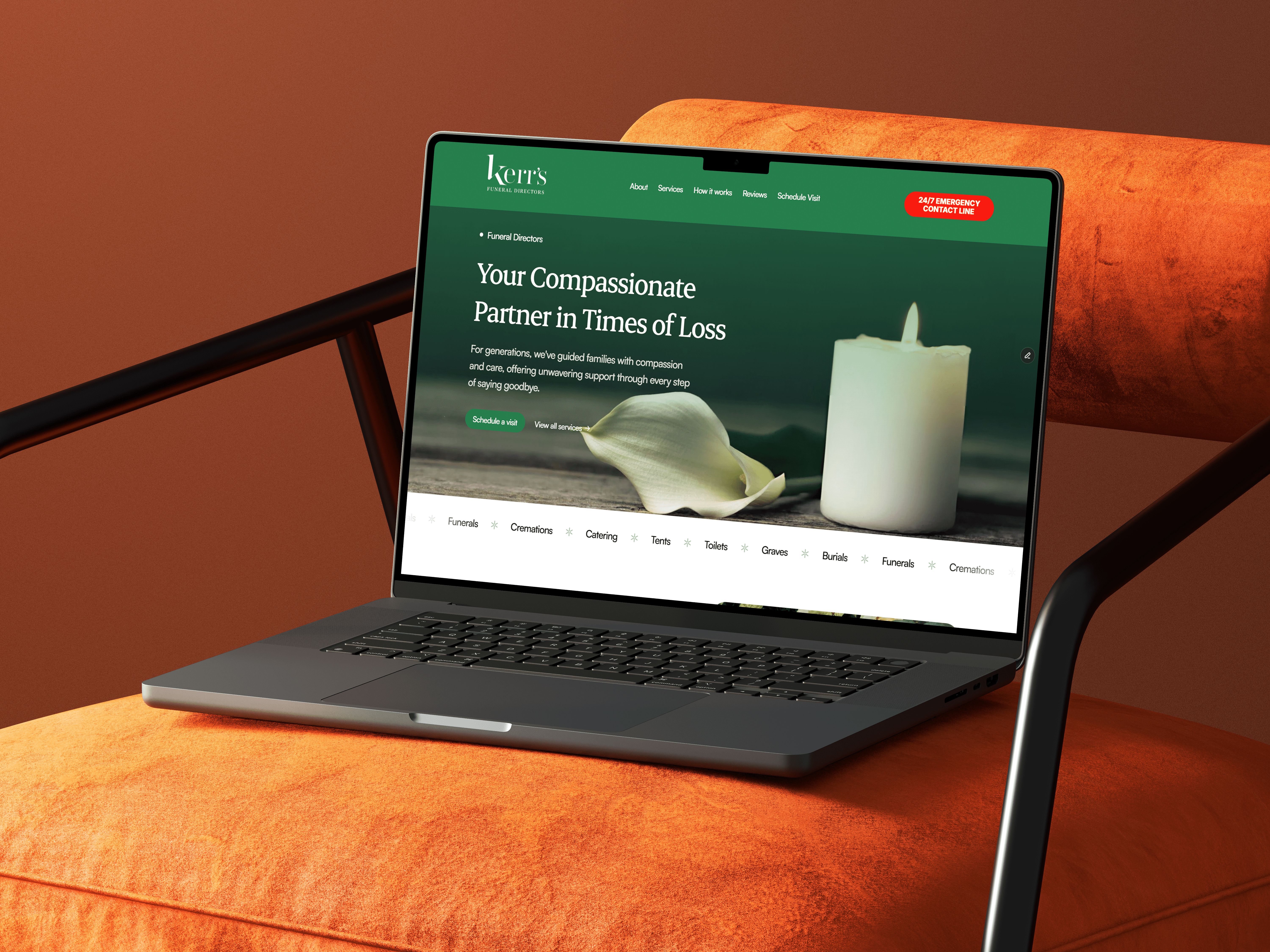 Funeral parlour professional website design pitch — WaveLight