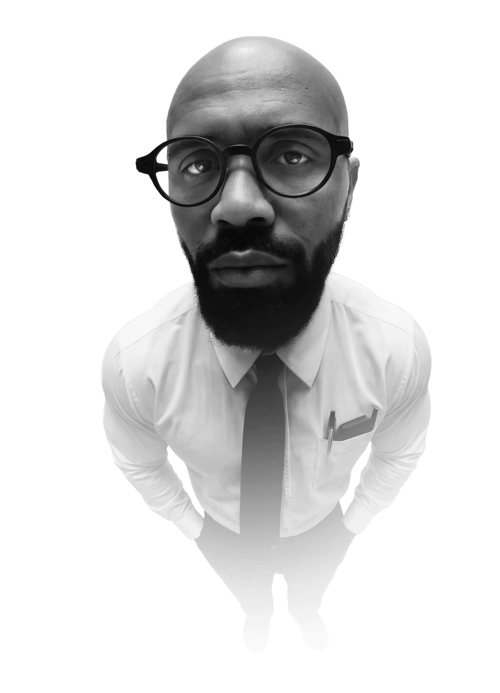 Portrait of a woman with digital abstract effects and color overlays