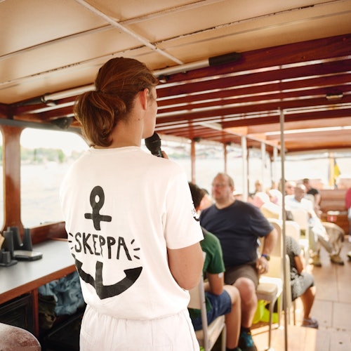 Sightseeing Ride's Tour Guide on Classic Archipelago Wooden Boat